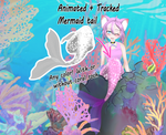 Load image into Gallery viewer, Digital download Live2d animated and tracked mermaid tail assets / items
