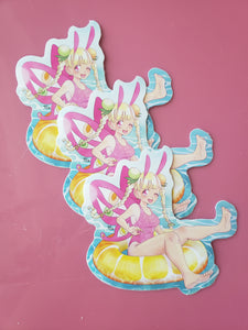 Fruit Punch summertime swimsuit moth fairy sticker 4 inch waterproof vinyl sticker