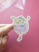 Load image into Gallery viewer, Vinyl sticker Barbie as Odette from Swanlake ballerina 2 inch
