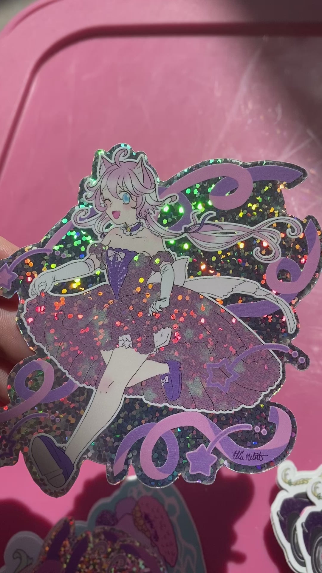 Magical Princess Sky festive dress magical girl glitter sticker 4 inch