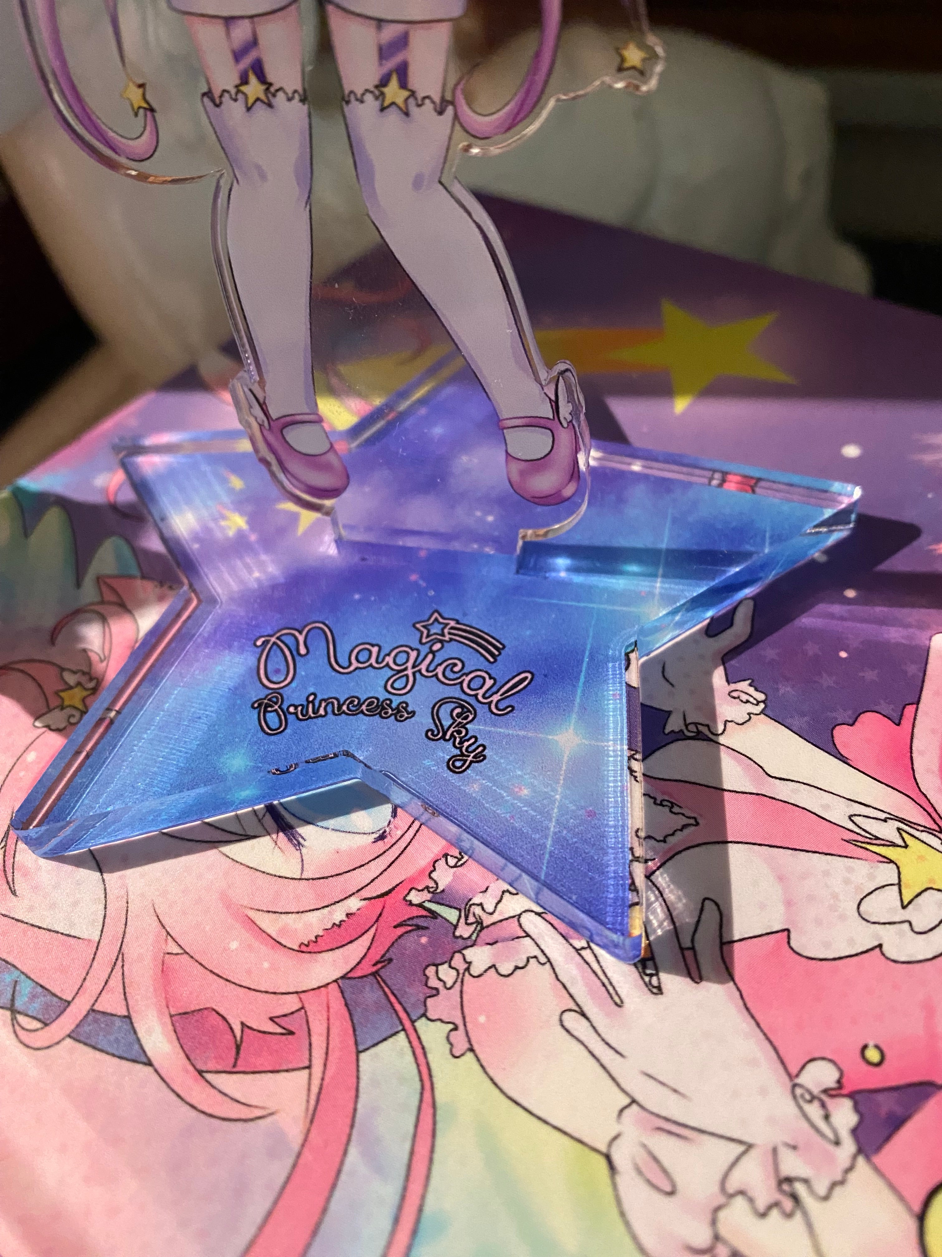 5 inch acrylic standee of VTuber and original manga character Magical Princess Sky