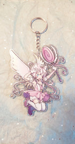 Load image into Gallery viewer, Magical Princess 3 inch arcylic Glitter charm keychain
