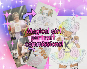 Become a magical girl! Portrait commission, manga / anime art style with copic markers