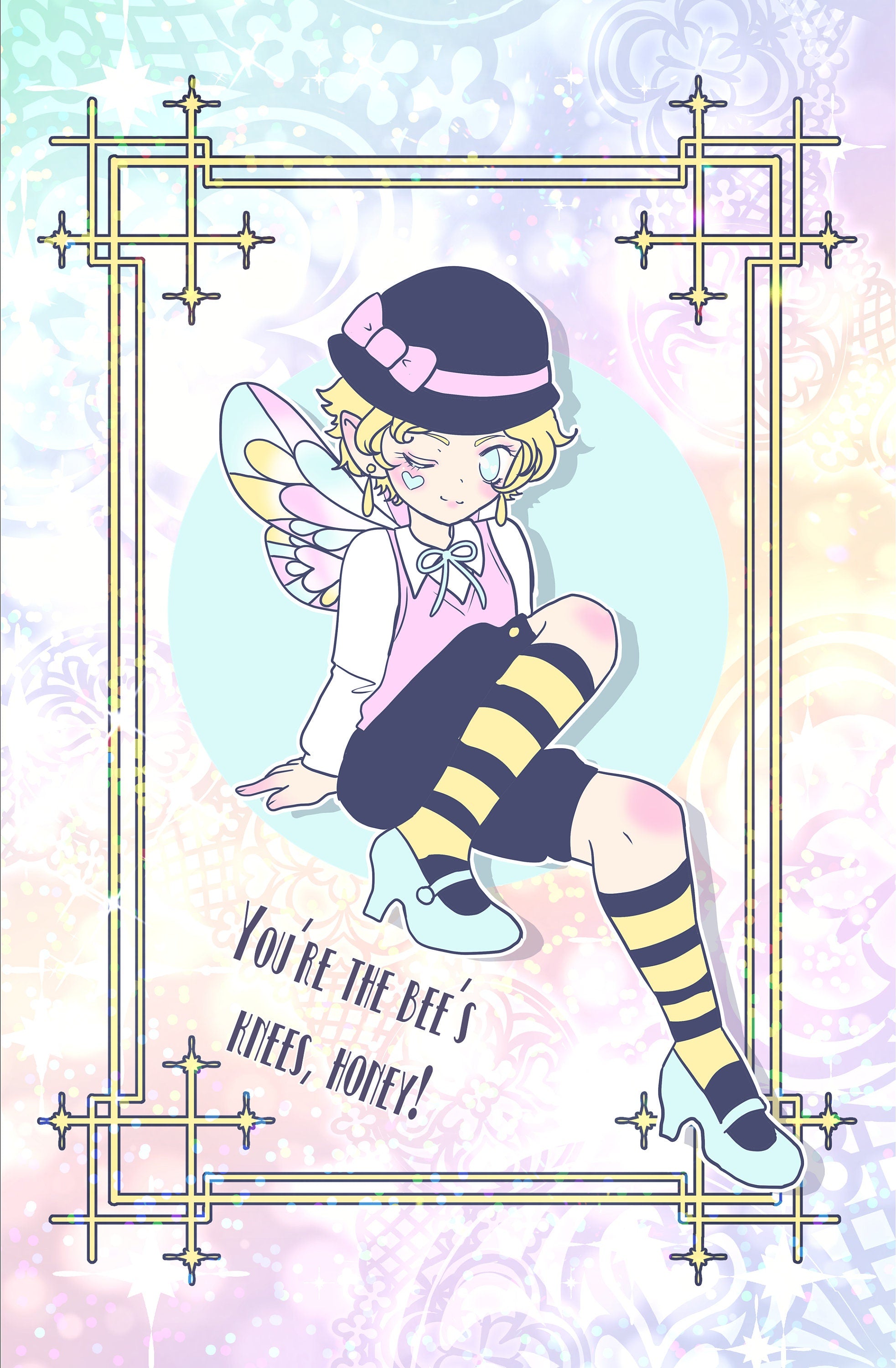 Kawaii 1920's Monthly Planner / calendar- kawaii, pastel, manga, 1920s, Art deco, flapper girls theme.