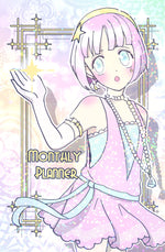Load image into Gallery viewer, Kawaii 1920&#39;s Monthly Planner / calendar- kawaii, pastel, manga, 1920s, Art deco, flapper girls theme.
