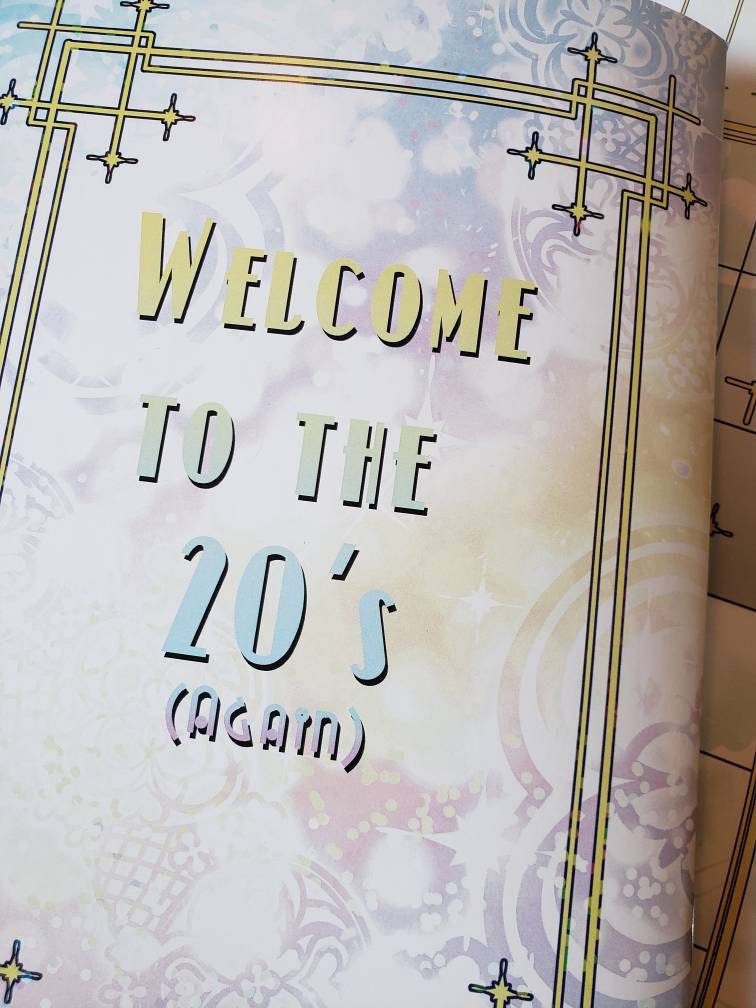Kawaii 1920's Monthly Planner / calendar- kawaii, pastel, manga, 1920s, Art deco, flapper girls theme.