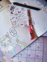 Load image into Gallery viewer, Kawaii 1920&#39;s Monthly Planner / calendar- kawaii, pastel, manga, 1920s, Art deco, flapper girls theme.
