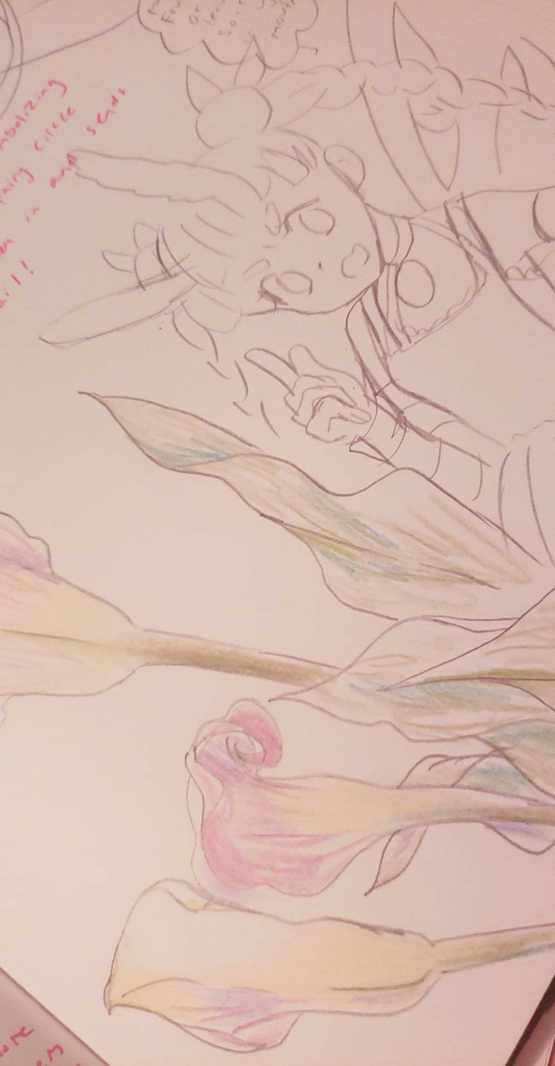 Commissioned 16 page zine filled with hand-drawn doodles featuring your favorite things in sketched manga style