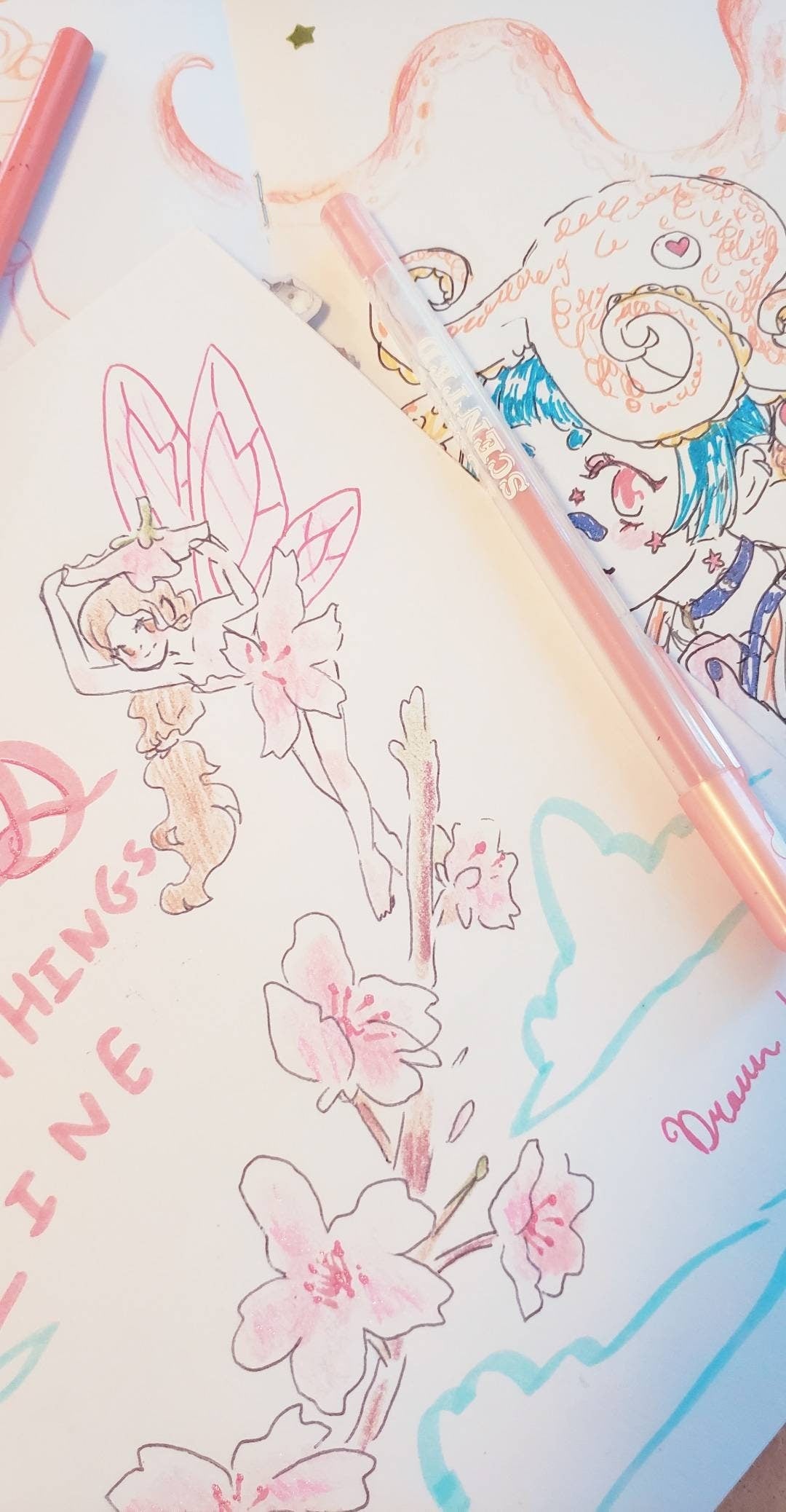 Commissioned 16 page zine filled with hand-drawn doodles featuring your favorite things in sketched manga style