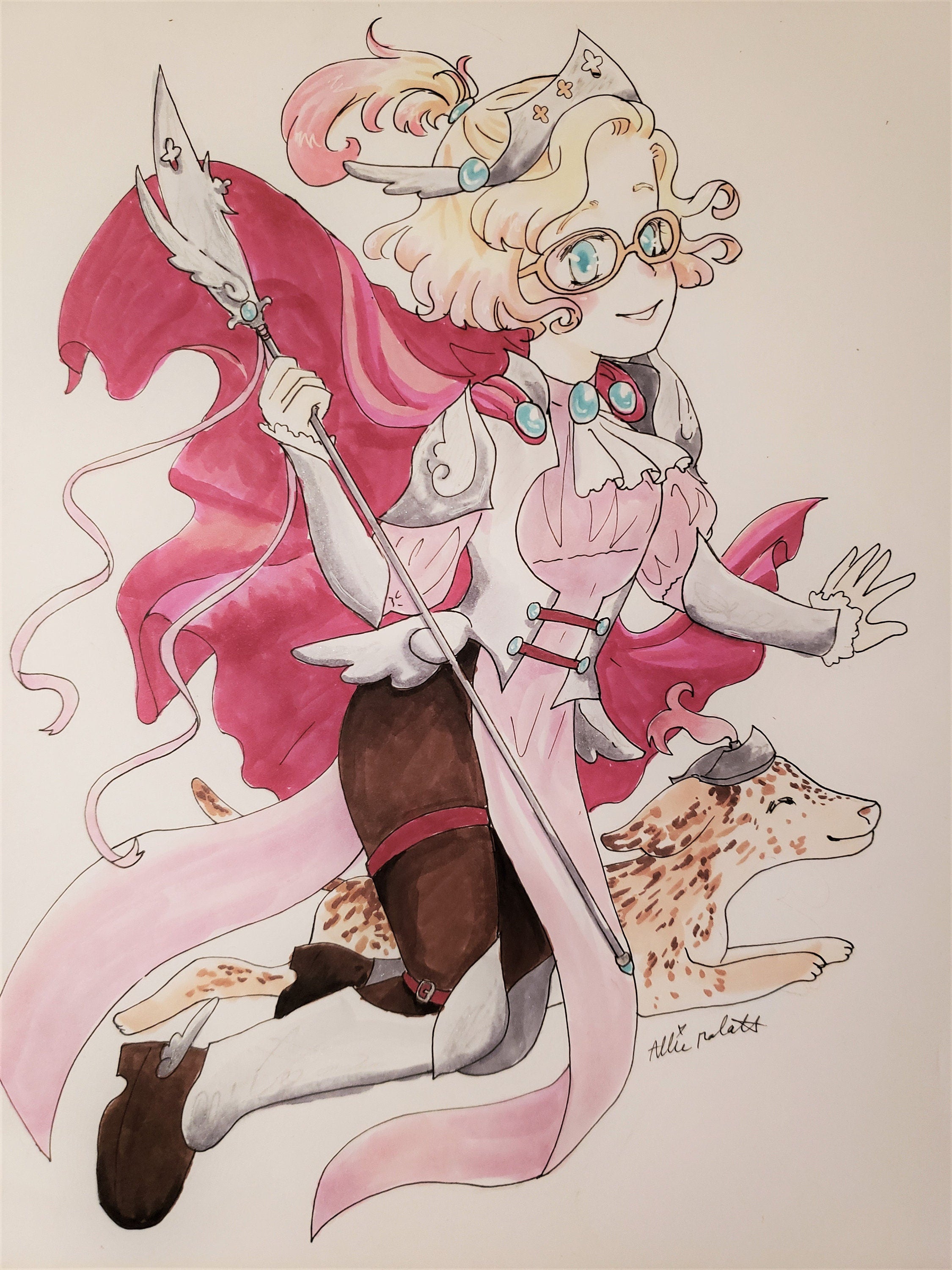 Become a magical girl! Portrait commission, manga / anime art style with copic markers