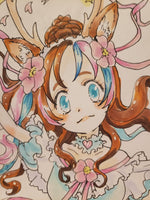 Load image into Gallery viewer, Become a magical girl! Portrait commission, manga / anime art style with copic markers
