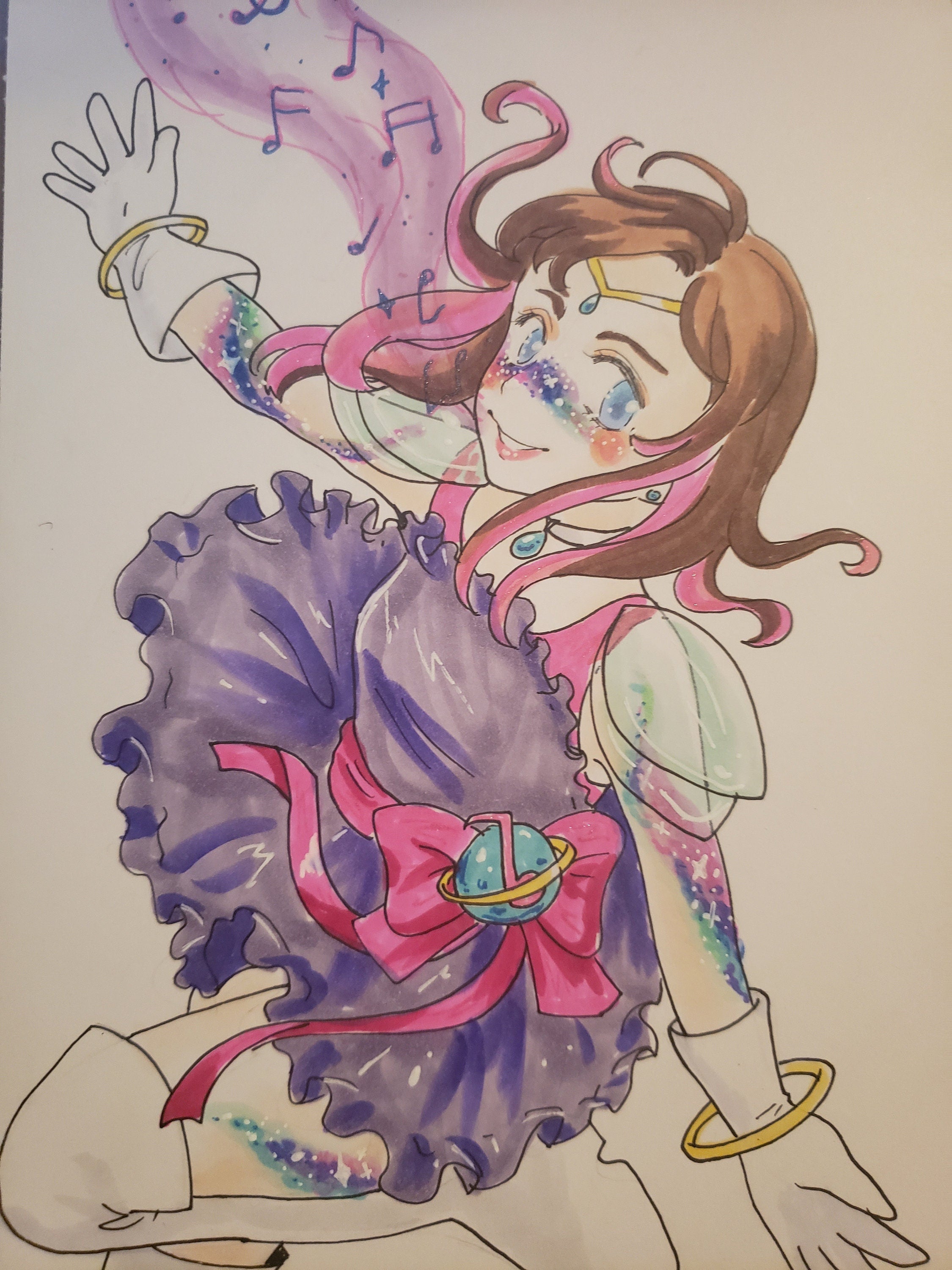 Become a magical girl! Portrait commission, manga / anime art style with copic markers