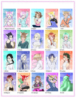 Load image into Gallery viewer, Magical Princess Sky character portrait flake paper stickers original manga merch
