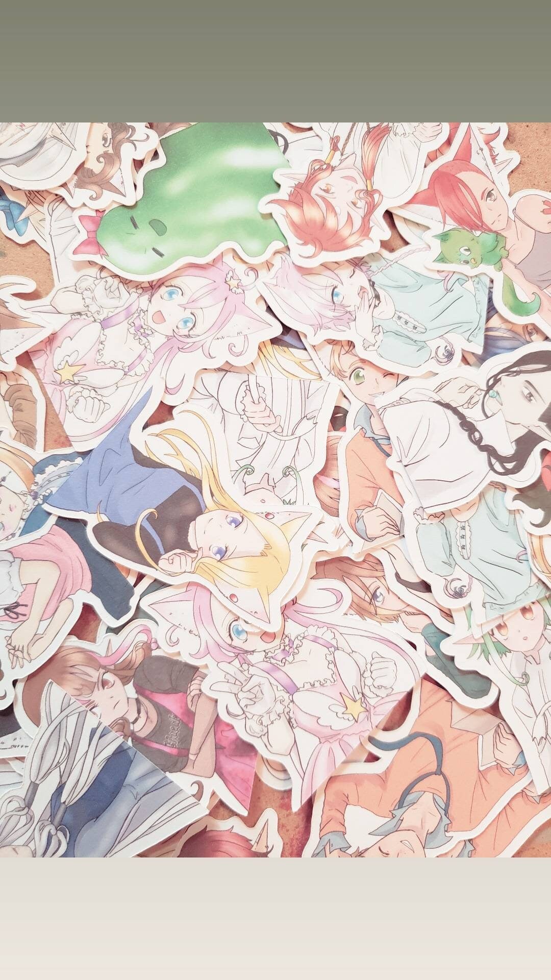 Magical Princess Sky character portrait flake paper stickers original manga merch