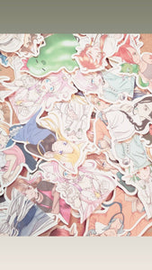 Magical Princess Sky character portrait flake paper stickers original manga merch