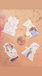 Load image into Gallery viewer, Magical Princess Sky character portrait flake paper stickers original manga merch
