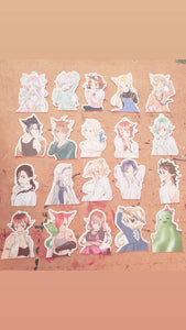Magical Princess Sky character portrait flake paper stickers original manga merch