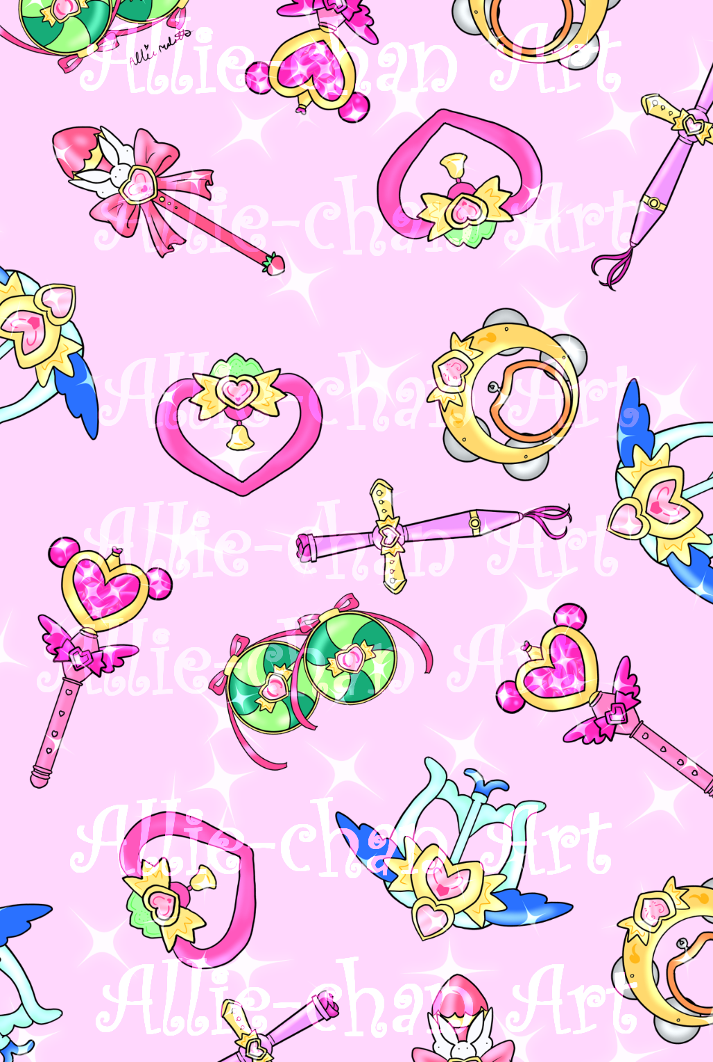 Custom Tokyo mew mew wand print Pajama set