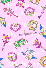 Load image into Gallery viewer, Custom Tokyo mew mew wand print Pajama set
